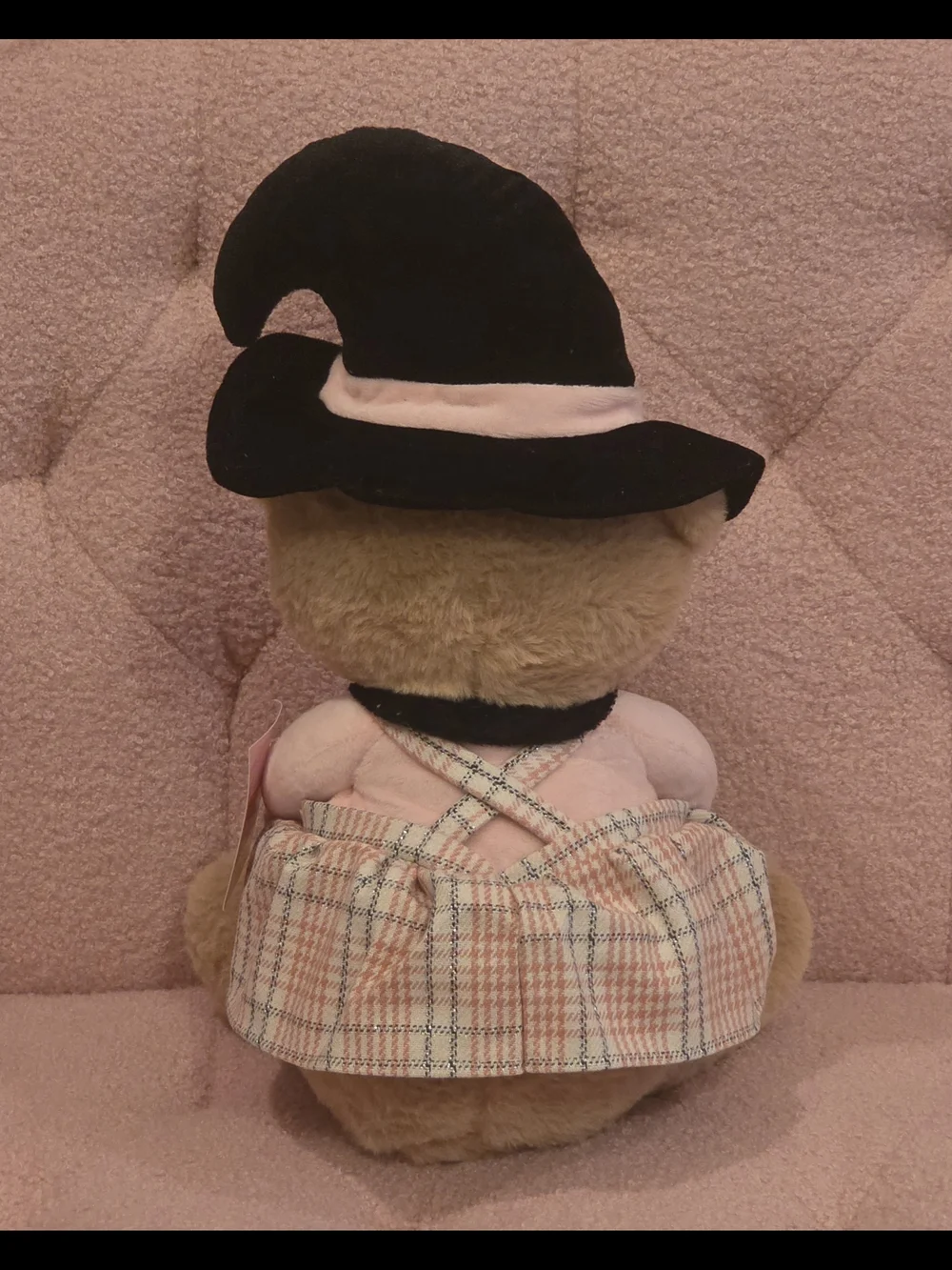 Pink Halloween Teddy Bear Holding A PINK Jack-O’-Lantern Plush